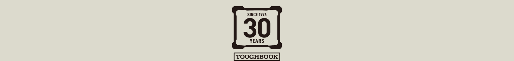 toughbook 30 year logo sand background wide