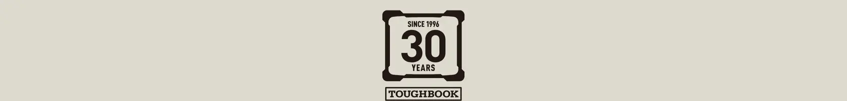 toughbook 30 year logo sand background wide