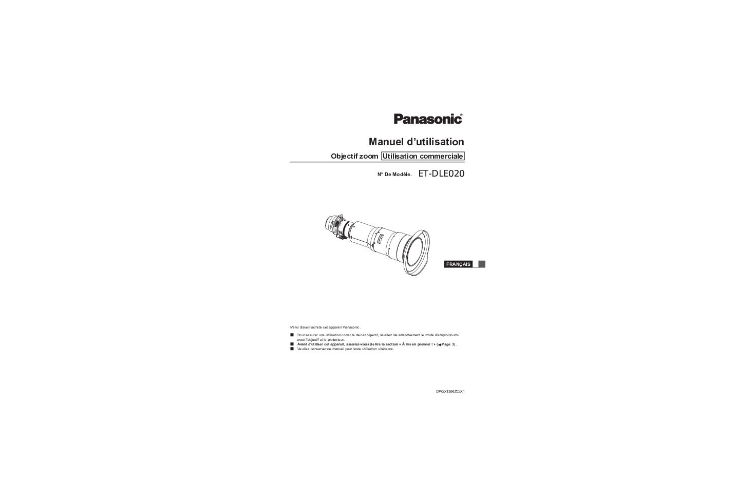 ET-DLE020 Operating Instruction (French) Thumbnail