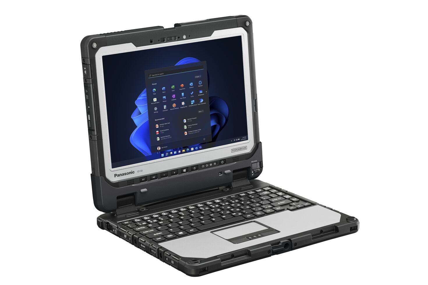 TOUGHBOOK 33 Clamshell Keyboard Front Left